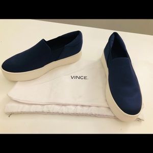 NEW Vince Warren Slip-On Sneaker in Navy Satin